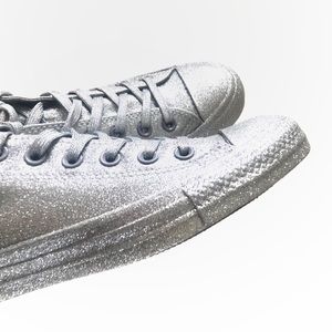 Converse Silver Glitter Sneakers